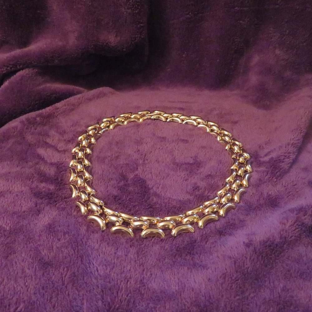 Gold tone ladies' choker chain 18"